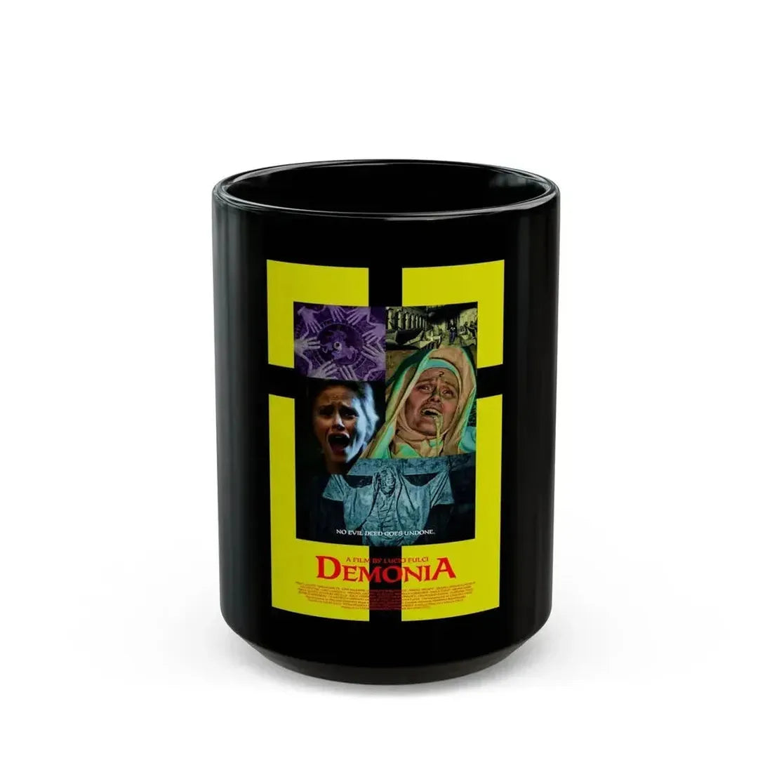 DEMONIA 1990 Movie Poster - Black Coffee Mug 15oz - Go Mug Yourself