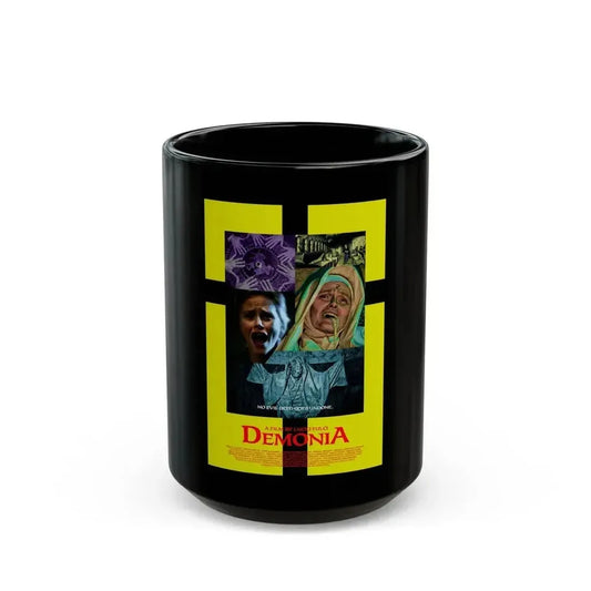 DEMONIA 1990 Movie Poster - Black Coffee Mug 15oz - Go Mug Yourself