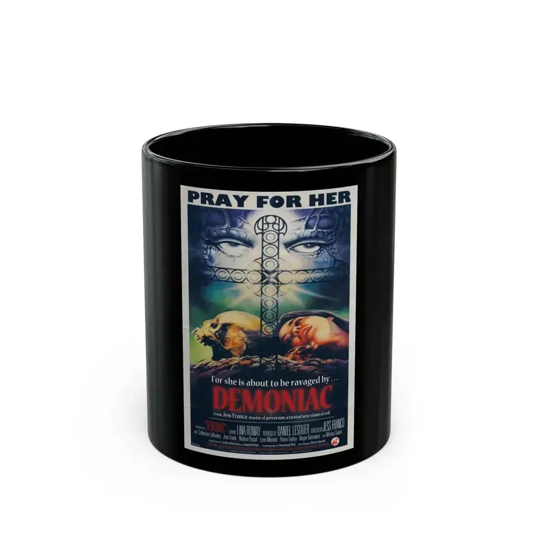 DEMONIAC 1975 Movie Poster - Black Coffee Mug 11oz - Go Mug Yourself