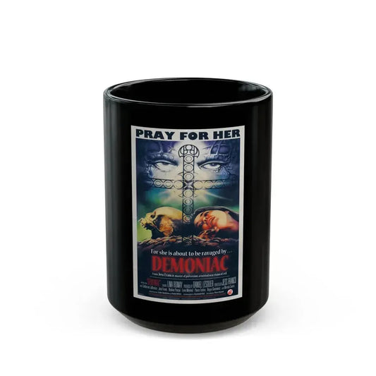 DEMONIAC 1975 Movie Poster - Black Coffee Mug 15oz - Go Mug Yourself