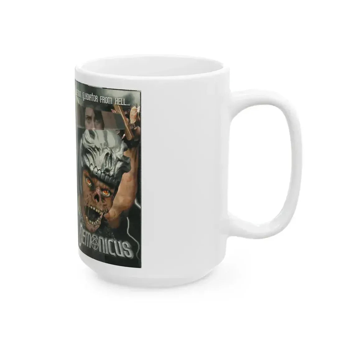DEMONICUS VERSION2 (VHS COVER) - White Coffee Mug - Go Mug Yourself