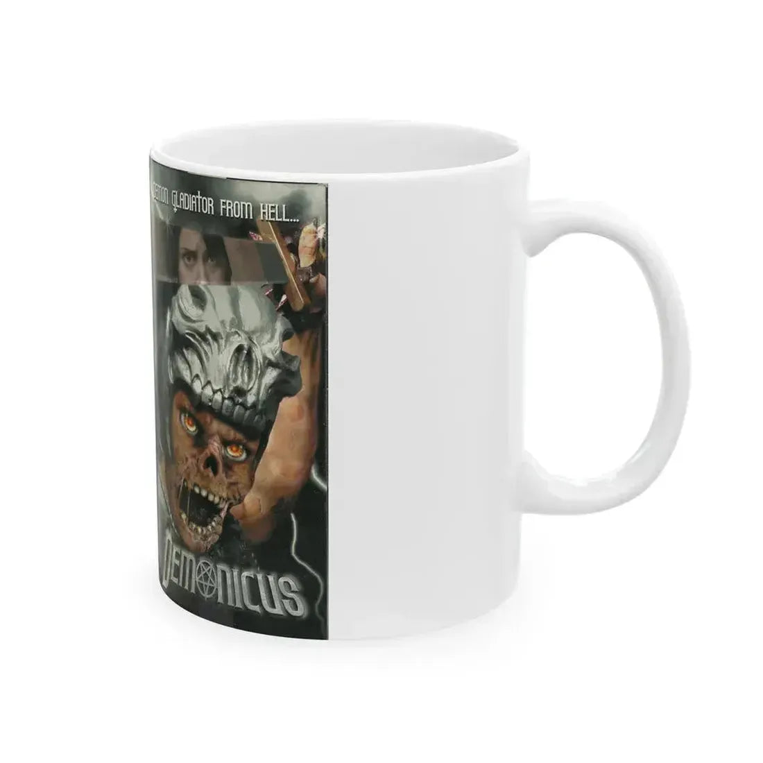 DEMONICUS VERSION2 (VHS COVER) - White Coffee Mug - Go Mug Yourself