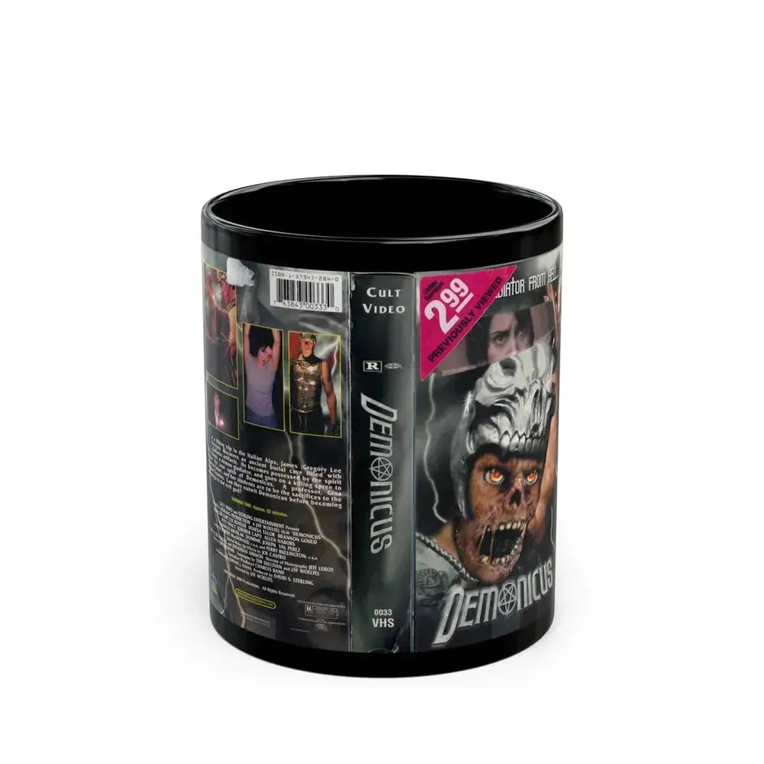 DEMONICUS (VHS COVER) - Black Coffee Mug 11oz - Go Mug Yourself