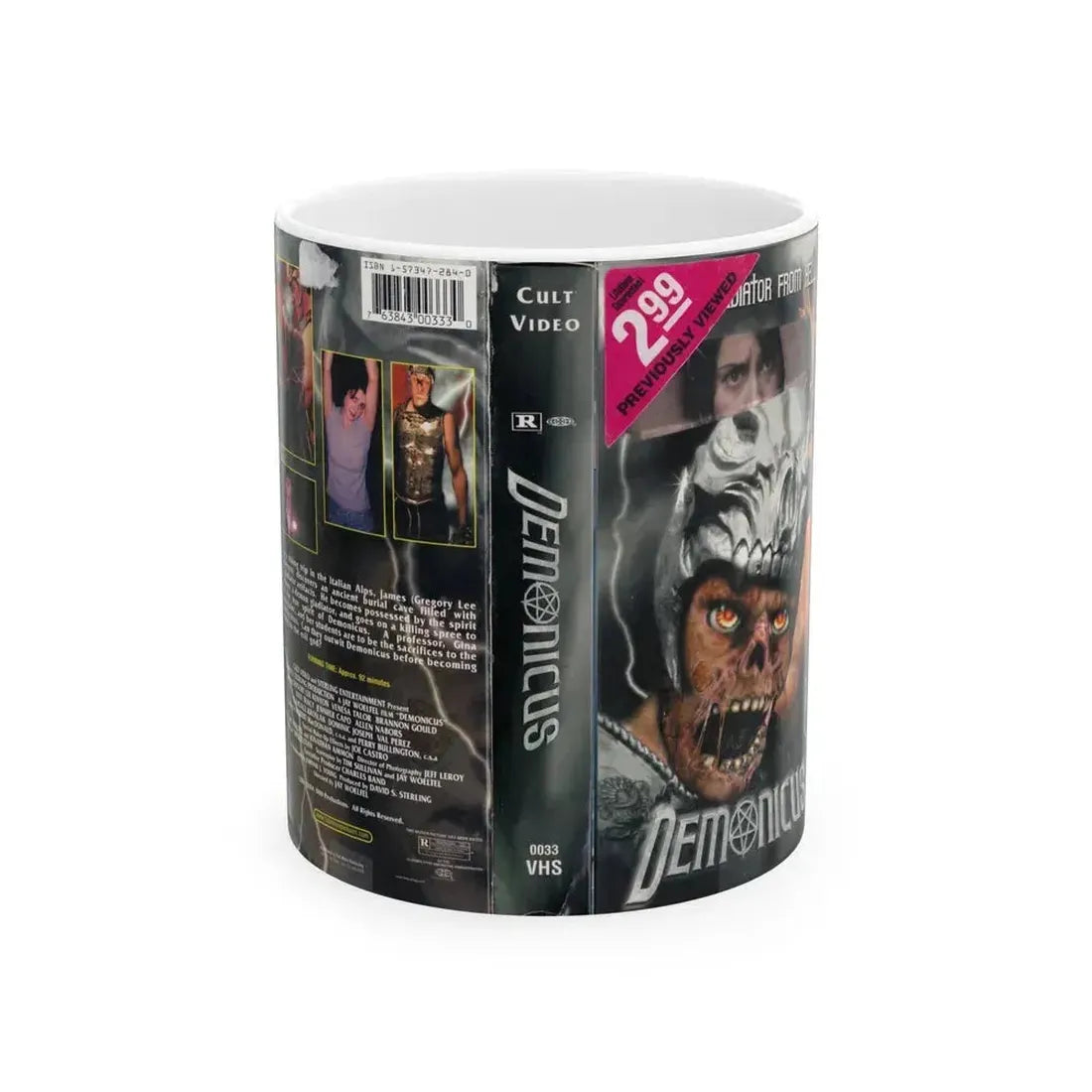 DEMONICUS (VHS COVER) - White Coffee Mug 11oz - Go Mug Yourself