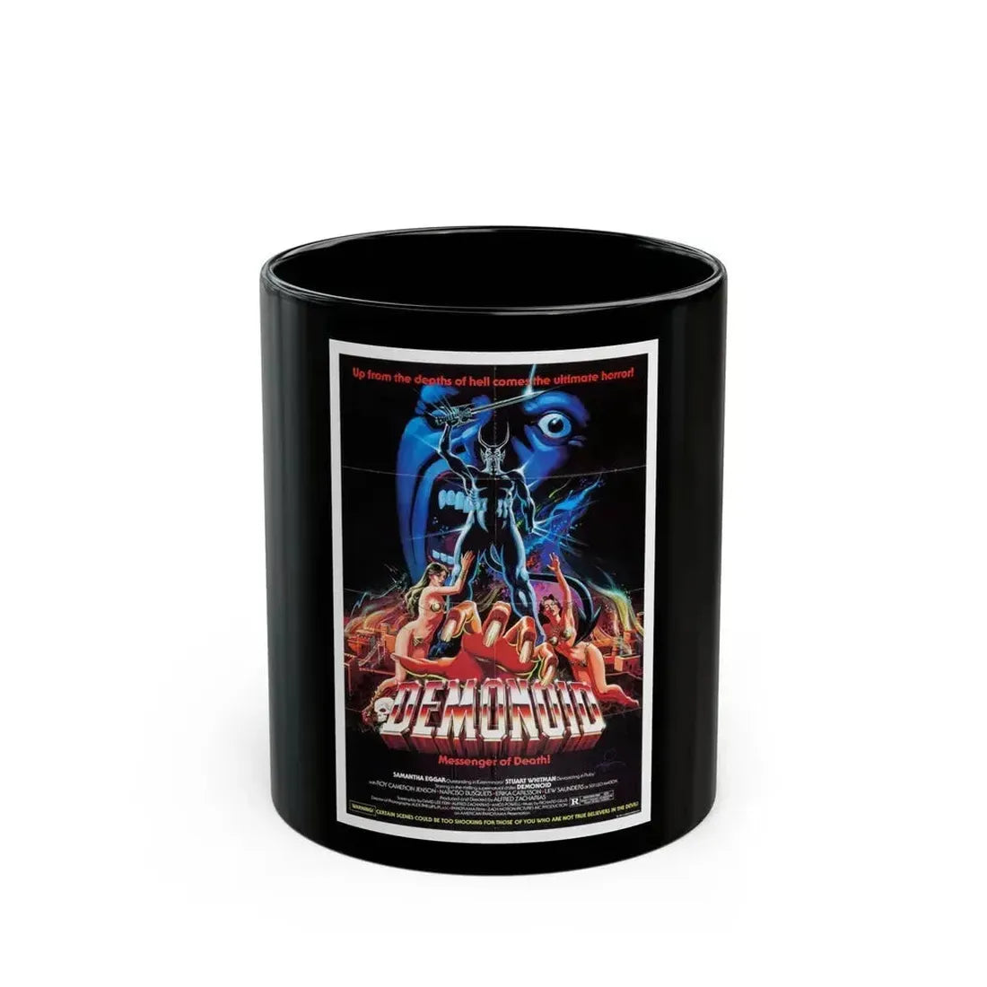 DEMONOID 1981 Movie Poster - Black Coffee Mug 11oz - Go Mug Yourself