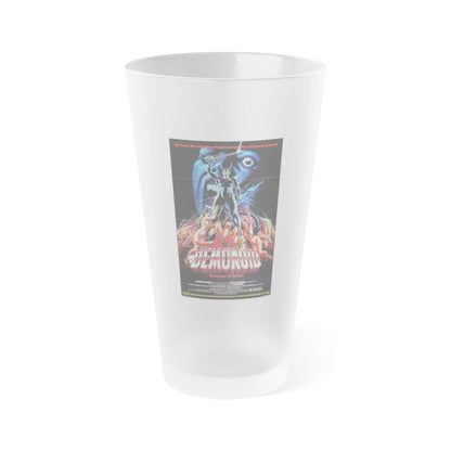 DEMONOID 1981 Movie Poster - Frosted Pint Glass 16oz-16oz-Frosted-Go Mug Yourself