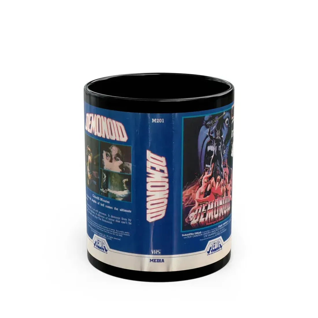 DEMONOID (VHS COVER) - Black Coffee Mug 11oz - Go Mug Yourself