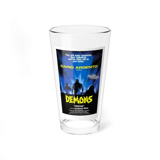 DEMONS 1985 Movie Poster - Pint Glass 16oz-16oz-Go Mug Yourself