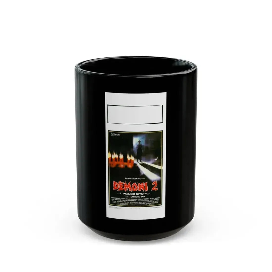 DEMONS 2 (ITALIAN) 1986 Movie Poster - Black Coffee Mug 15oz - Go Mug Yourself