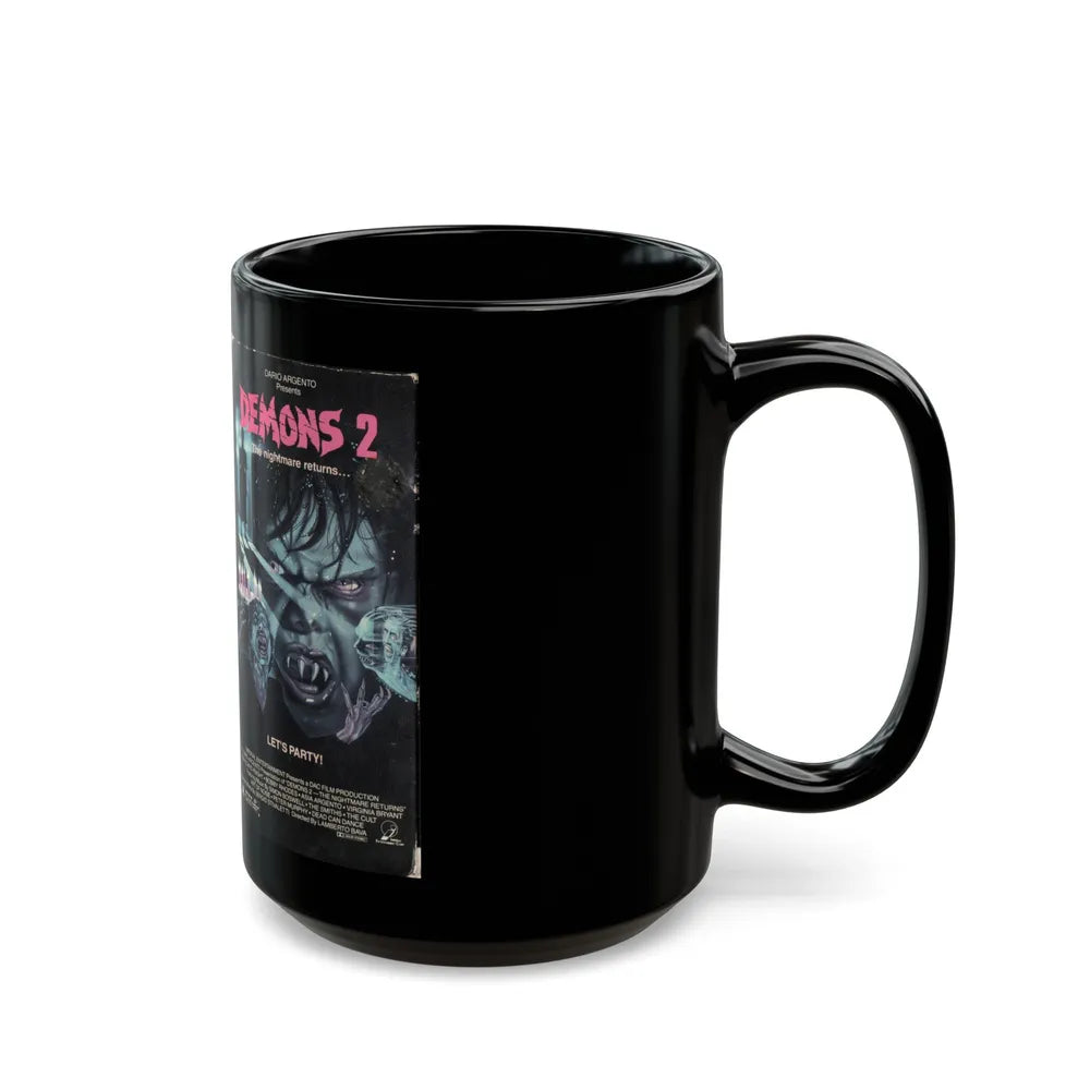 DEMONS 2 (VHS COVER) - Black Coffee Mug-Go Mug Yourself