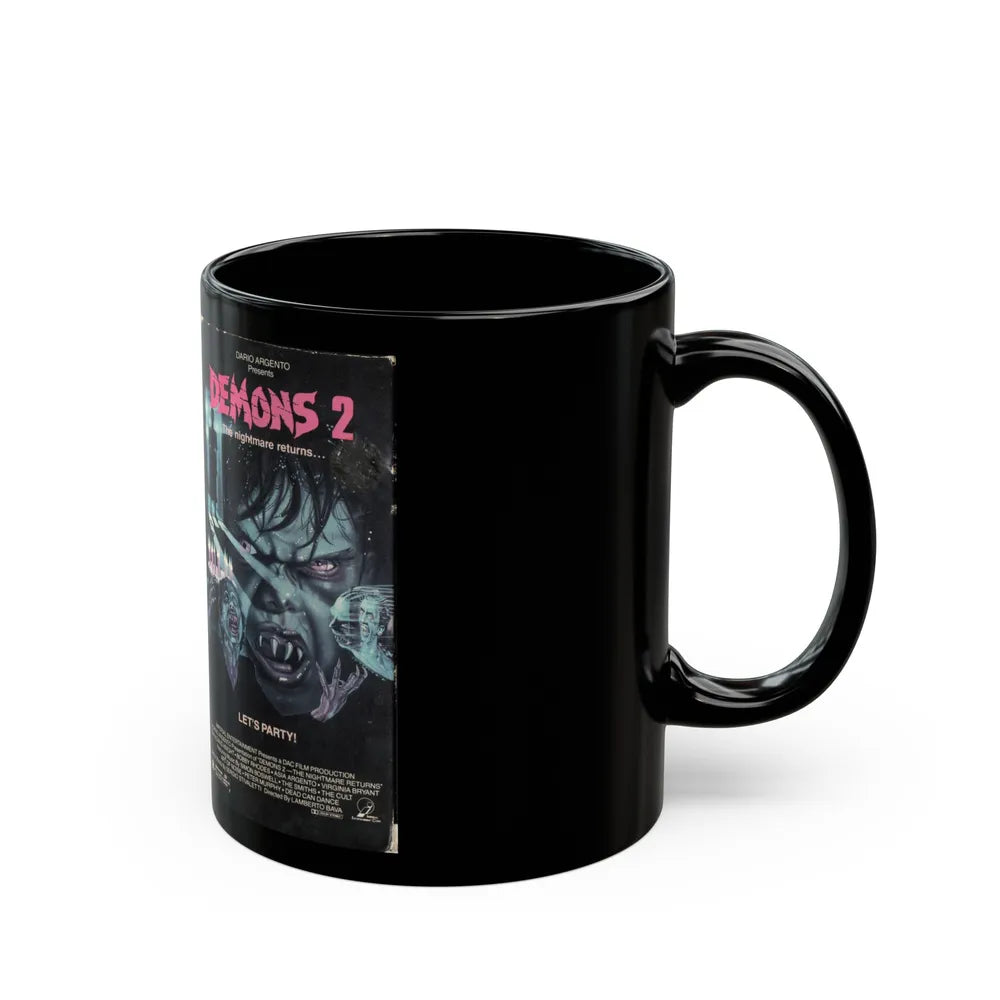 DEMONS 2 (VHS COVER) - Black Coffee Mug-Go Mug Yourself