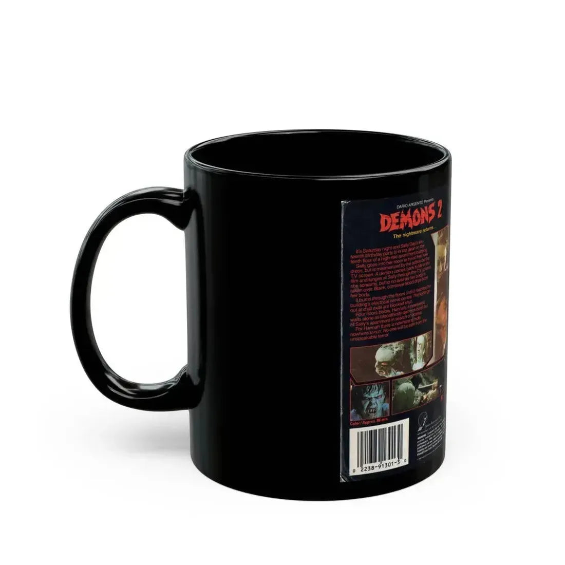 DEMONS 2 (VHS COVER) - Black Coffee Mug - Go Mug Yourself
