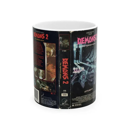 DEMONS 2 (VHS COVER) - White Coffee Mug 11oz - Go Mug Yourself