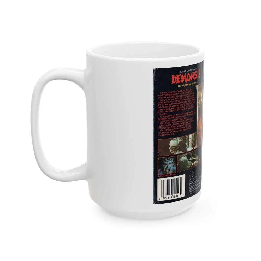 DEMONS 2 (VHS COVER) - White Coffee Mug-Go Mug Yourself