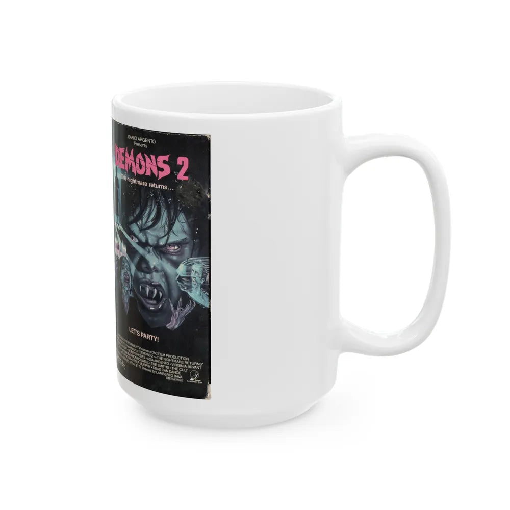 DEMONS 2 (VHS COVER) - White Coffee Mug-Go Mug Yourself