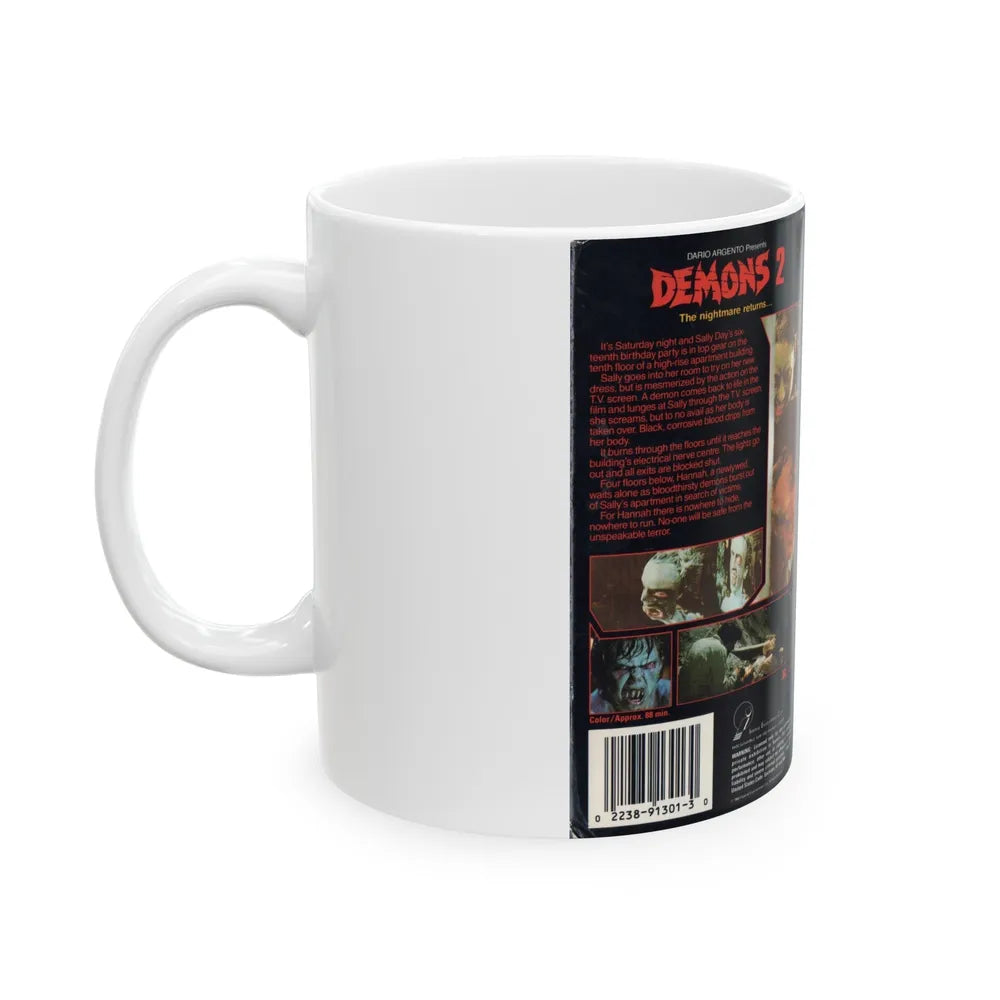 DEMONS 2 (VHS COVER) - White Coffee Mug-Go Mug Yourself