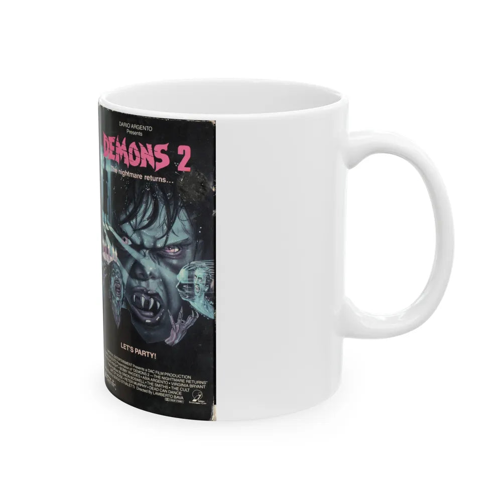 DEMONS 2 (VHS COVER) - White Coffee Mug-Go Mug Yourself