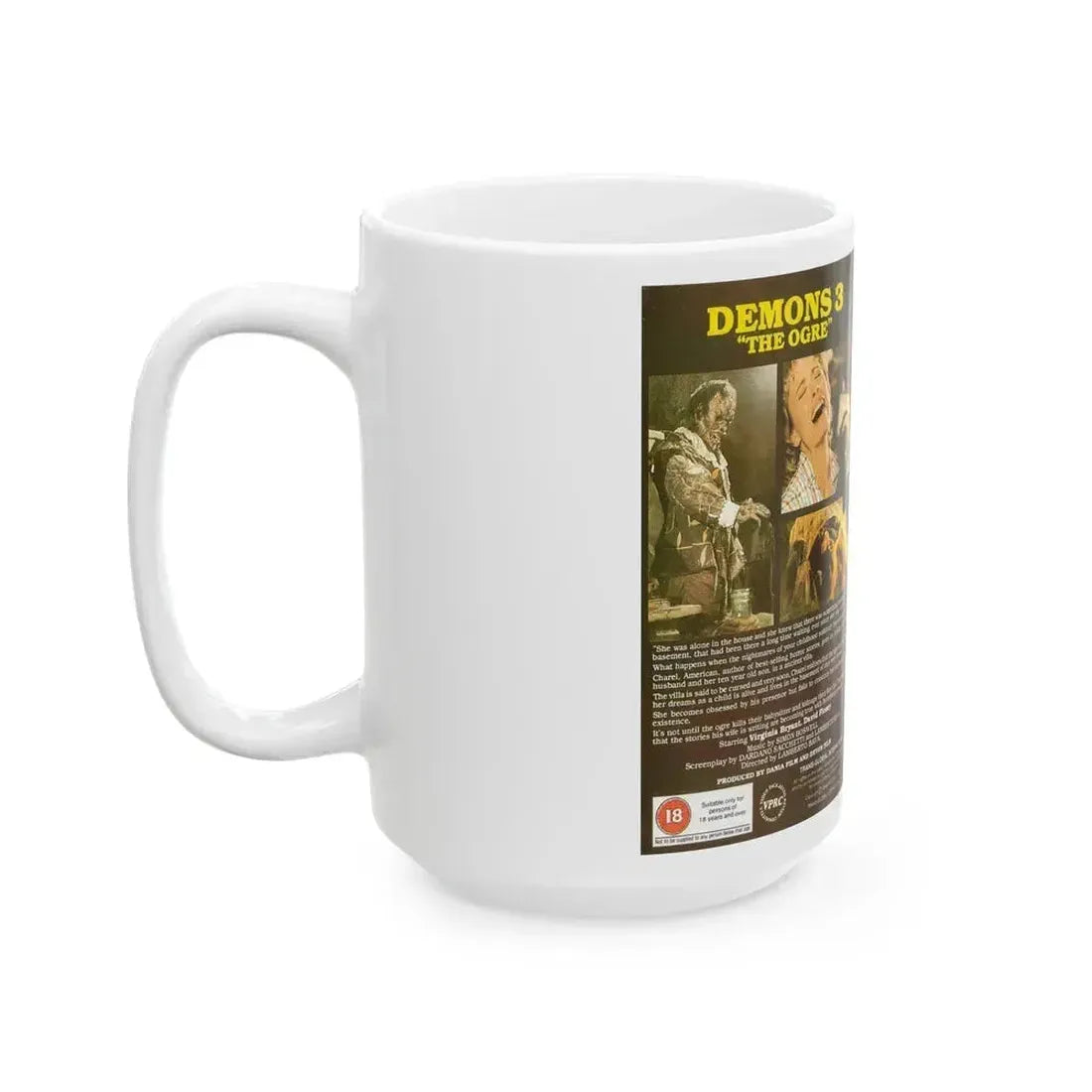 DEMONS 3 THE OGRE (VHS COVER) - White Coffee Mug - Go Mug Yourself