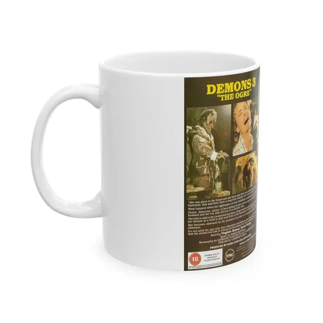 DEMONS 3 THE OGRE (VHS COVER) - White Coffee Mug - Go Mug Yourself