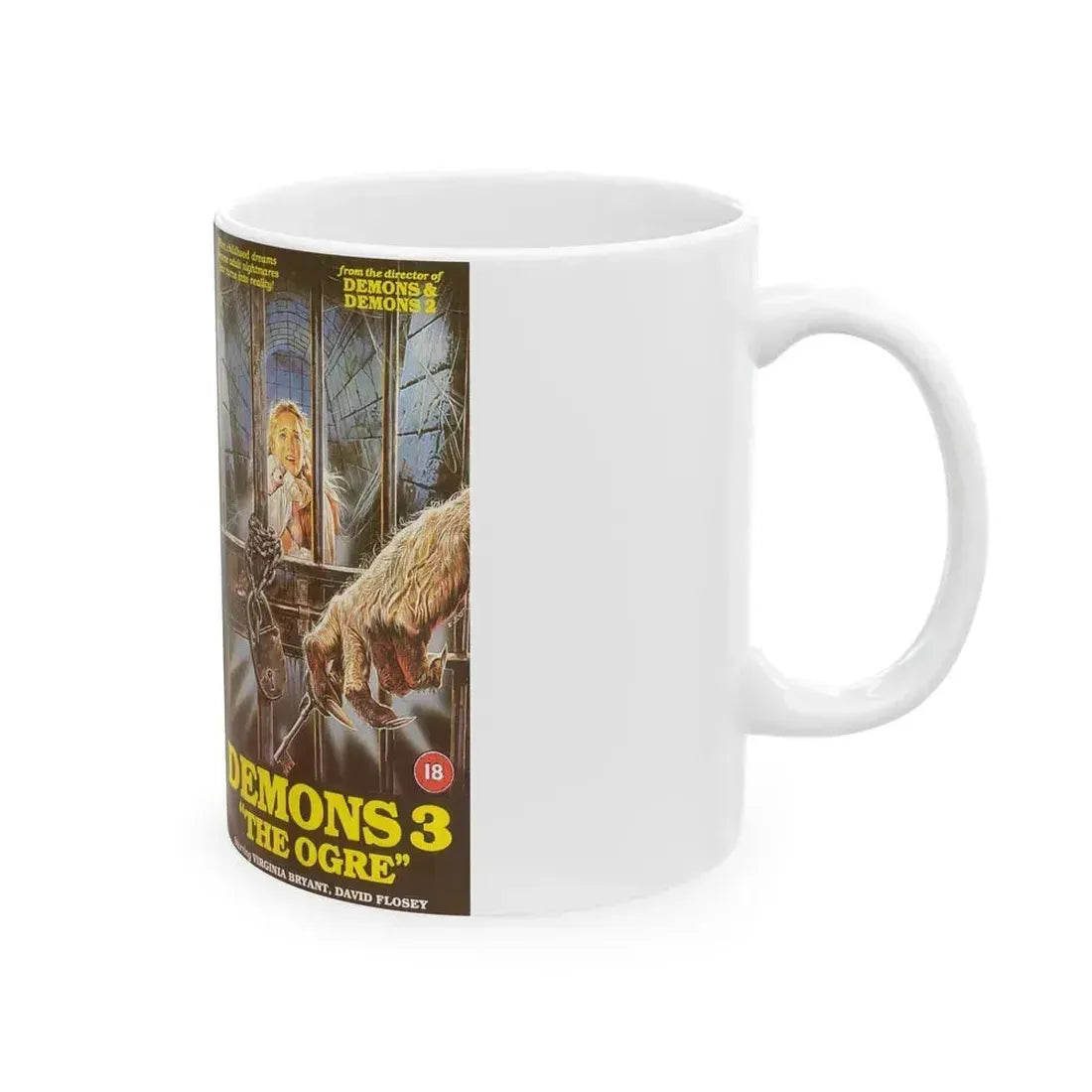 DEMONS 3 THE OGRE (VHS COVER) - White Coffee Mug - Go Mug Yourself
