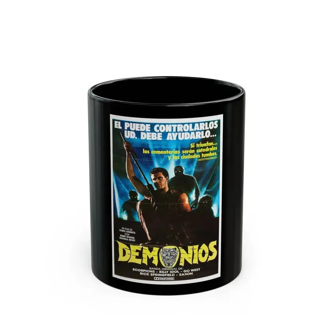 DEMONS (ARGENTINA) 1985 Movie Poster - Black Coffee Mug 11oz - Go Mug Yourself