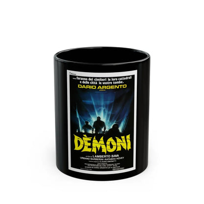 DEMONS (ITALIAN) 1985 Movie Poster - Black Coffee Mug-11oz-Go Mug Yourself