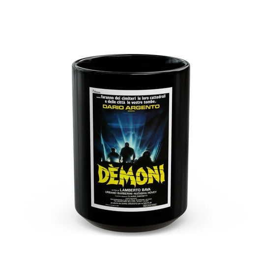 DEMONS (ITALIAN) 1985 Movie Poster - Black Coffee Mug-15oz-Go Mug Yourself