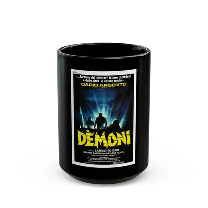 DEMONS (ITALIAN) 1985 Movie Poster - Black Coffee Mug 15oz - Go Mug Yourself