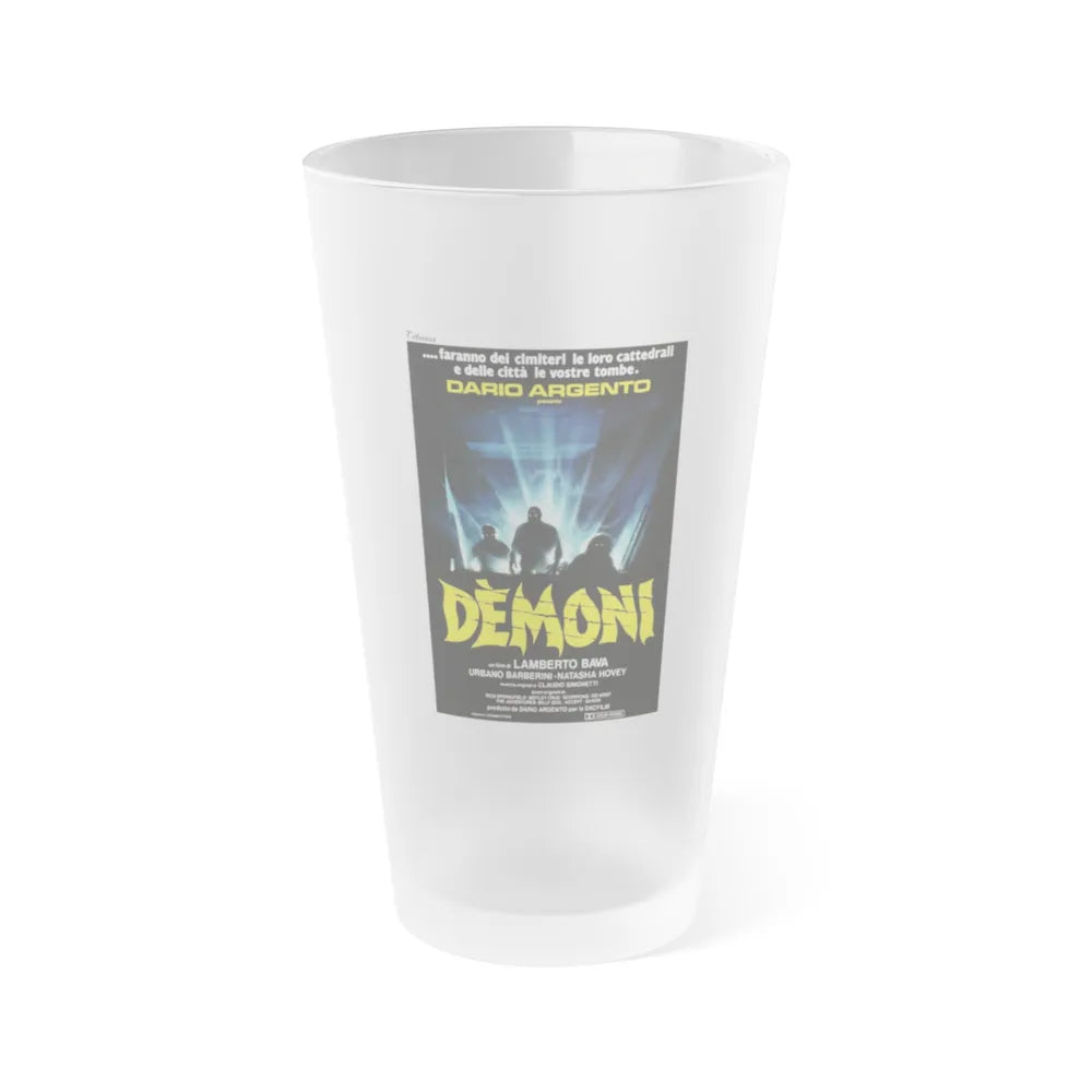 DEMONS (ITALIAN) 1985 Movie Poster - Frosted Pint Glass 16oz-16oz-Frosted-Go Mug Yourself