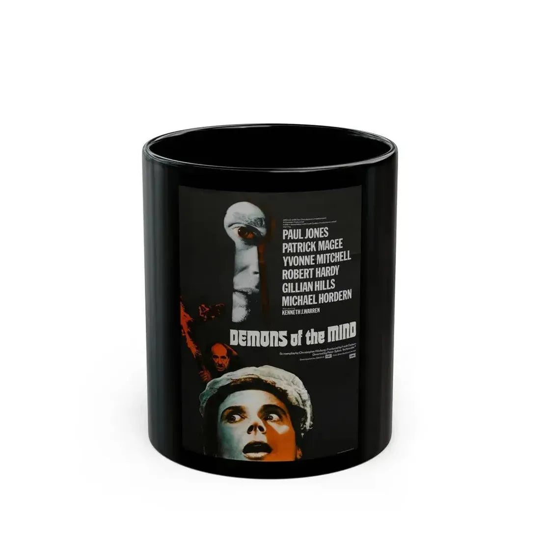 DEMONS OF THE MIND 1974 Movie Poster - Black Coffee Mug 11oz - Go Mug Yourself