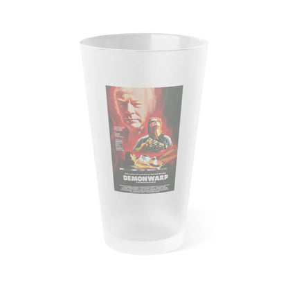 DEMONWARP 1988 Movie Poster - Frosted Pint Glass 16oz-16oz-Frosted-Go Mug Yourself