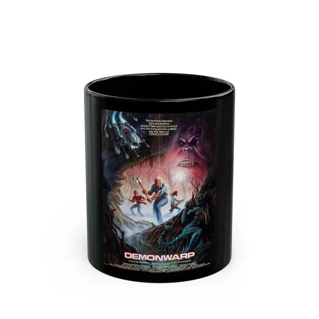 DEMONWARP (2) 1988 Movie Poster - Black Coffee Mug 11oz - Go Mug Yourself