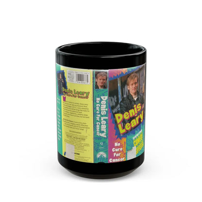 DENIS LEARY NO CURE FOR CANCER (VHS COVER) - Black Coffee Mug-15oz-Go Mug Yourself