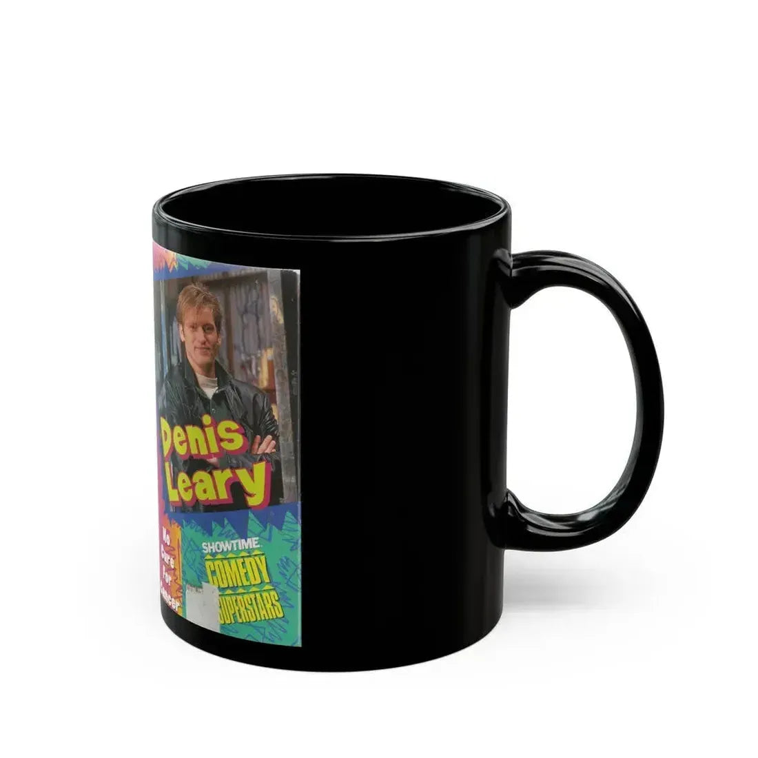 DENIS LEARY NO CURE FOR CANCER (VHS COVER) - Black Coffee Mug - Go Mug Yourself