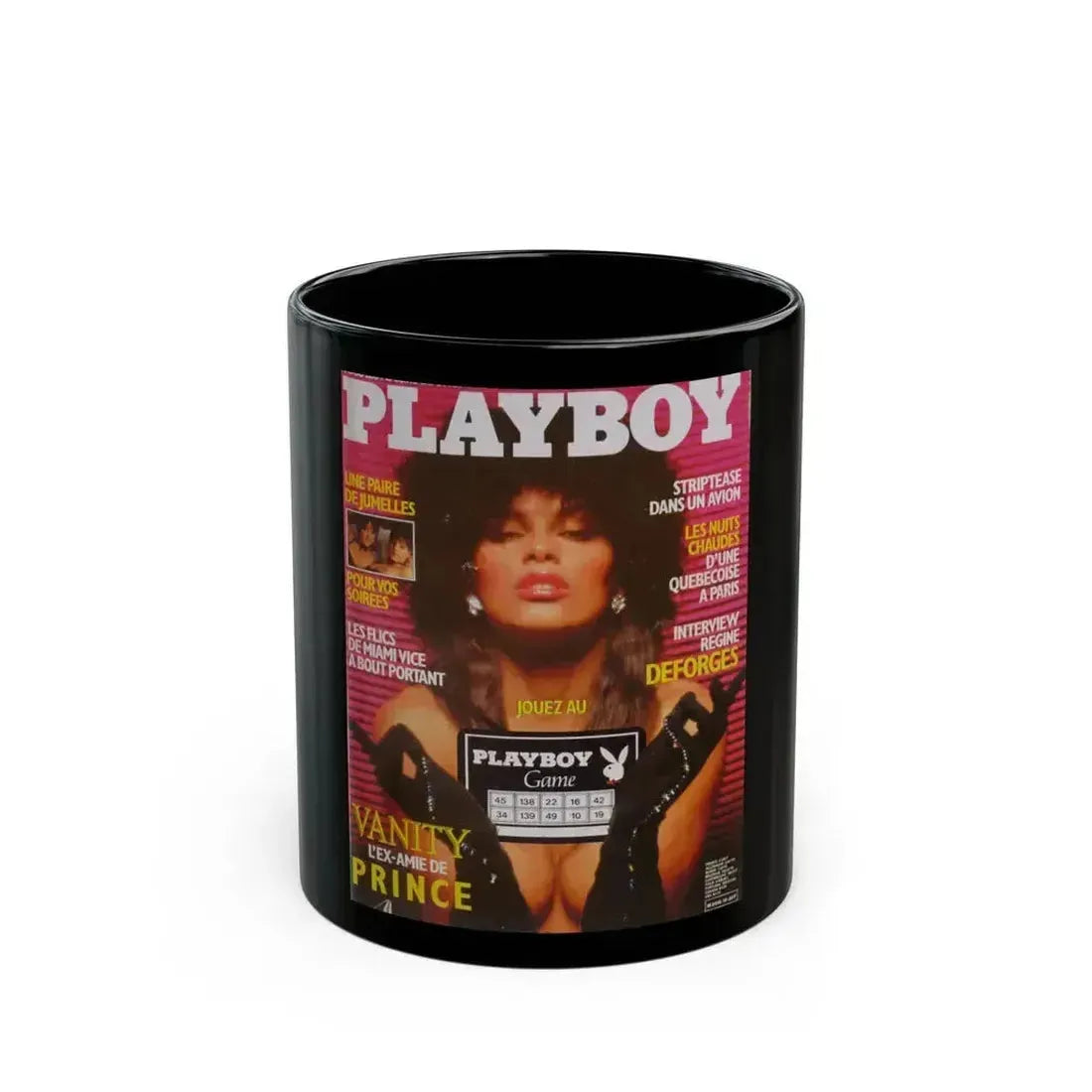 Denise Katrina Matthews 11 (Vintage Female Icon) Black Coffee Mug 11oz - Go Mug Yourself