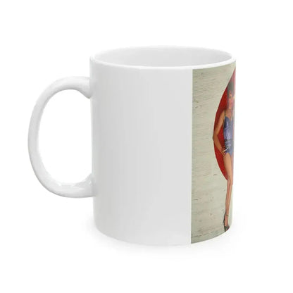 Denise Katrina Matthews 12 (Vintage Female Icon) White Coffee Mug - Go Mug Yourself