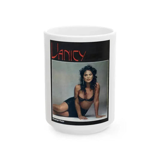 Denise Katrina Matthews 14 (Vintage Female Icon) White Coffee Mug 15oz - Go Mug Yourself