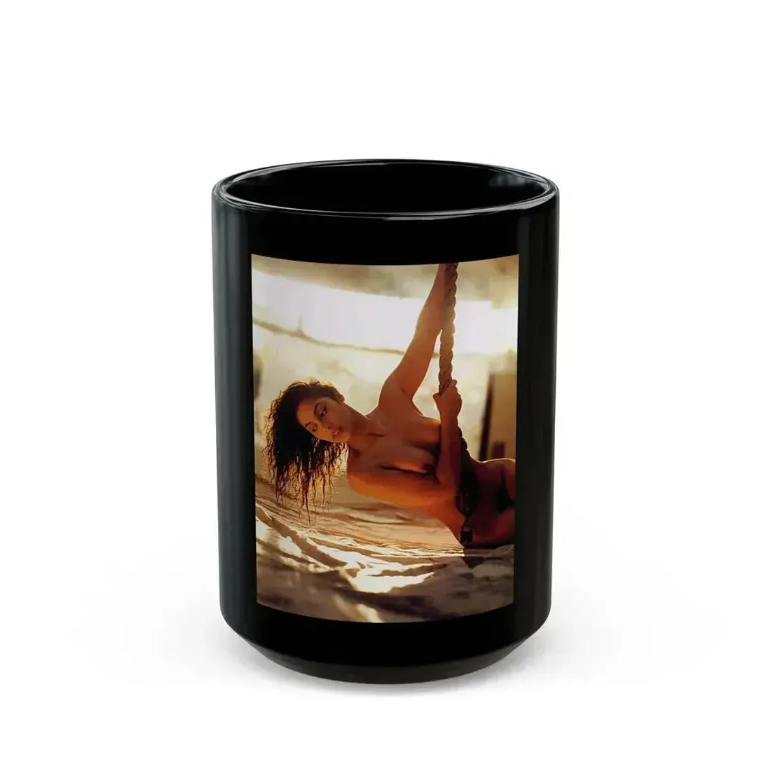 Denise Katrina Matthews 2 (Vintage Female Icon) Black Coffee Mug 15oz - Go Mug Yourself