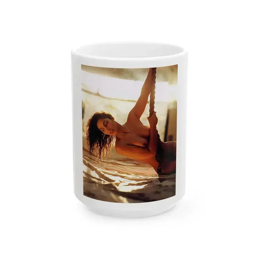 Denise Katrina Matthews 2 (Vintage Female Icon) White Coffee Mug 15oz - Go Mug Yourself