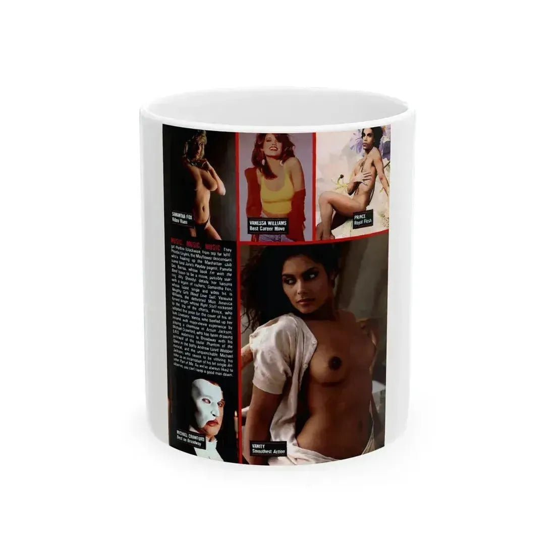 Denise Katrina Matthews 5 (Vintage Female Icon) White Coffee Mug 11oz - Go Mug Yourself