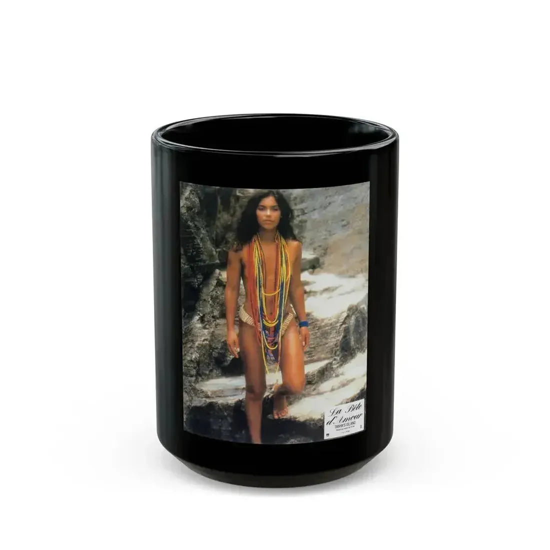 Denise Katrina Matthews 6 (Vintage Female Icon) Black Coffee Mug 15oz - Go Mug Yourself