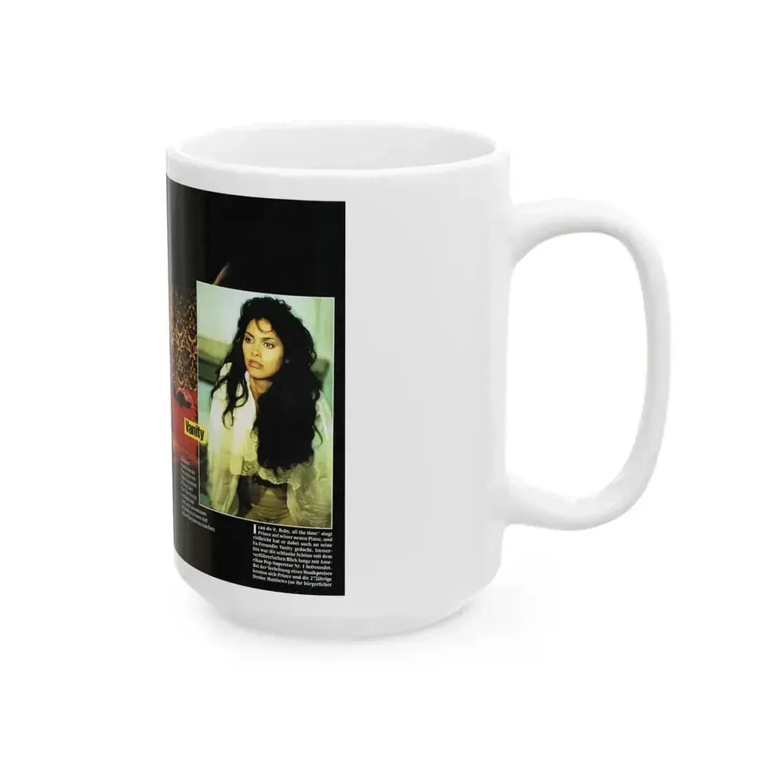 Denise Katrina Matthews 8 (Vintage Female Icon) White Coffee Mug - Go Mug Yourself