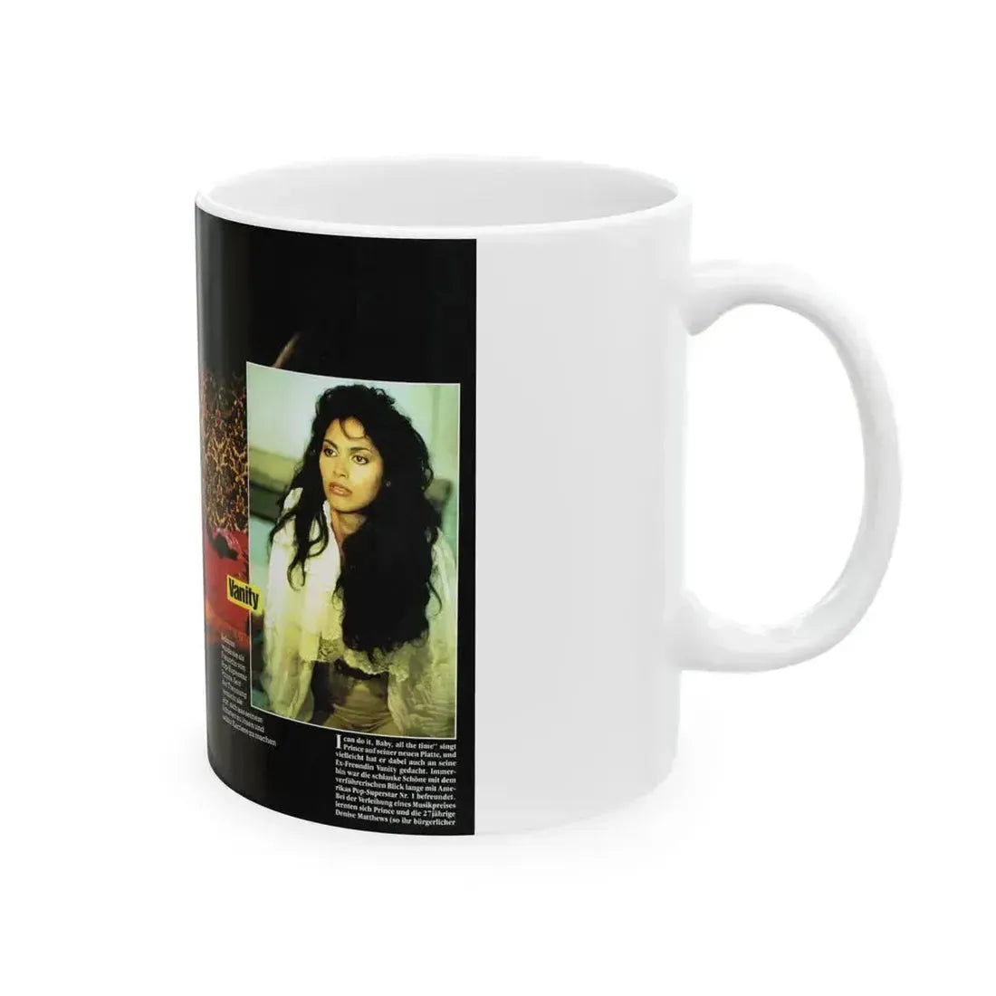 Denise Katrina Matthews 8 (Vintage Female Icon) White Coffee Mug - Go Mug Yourself