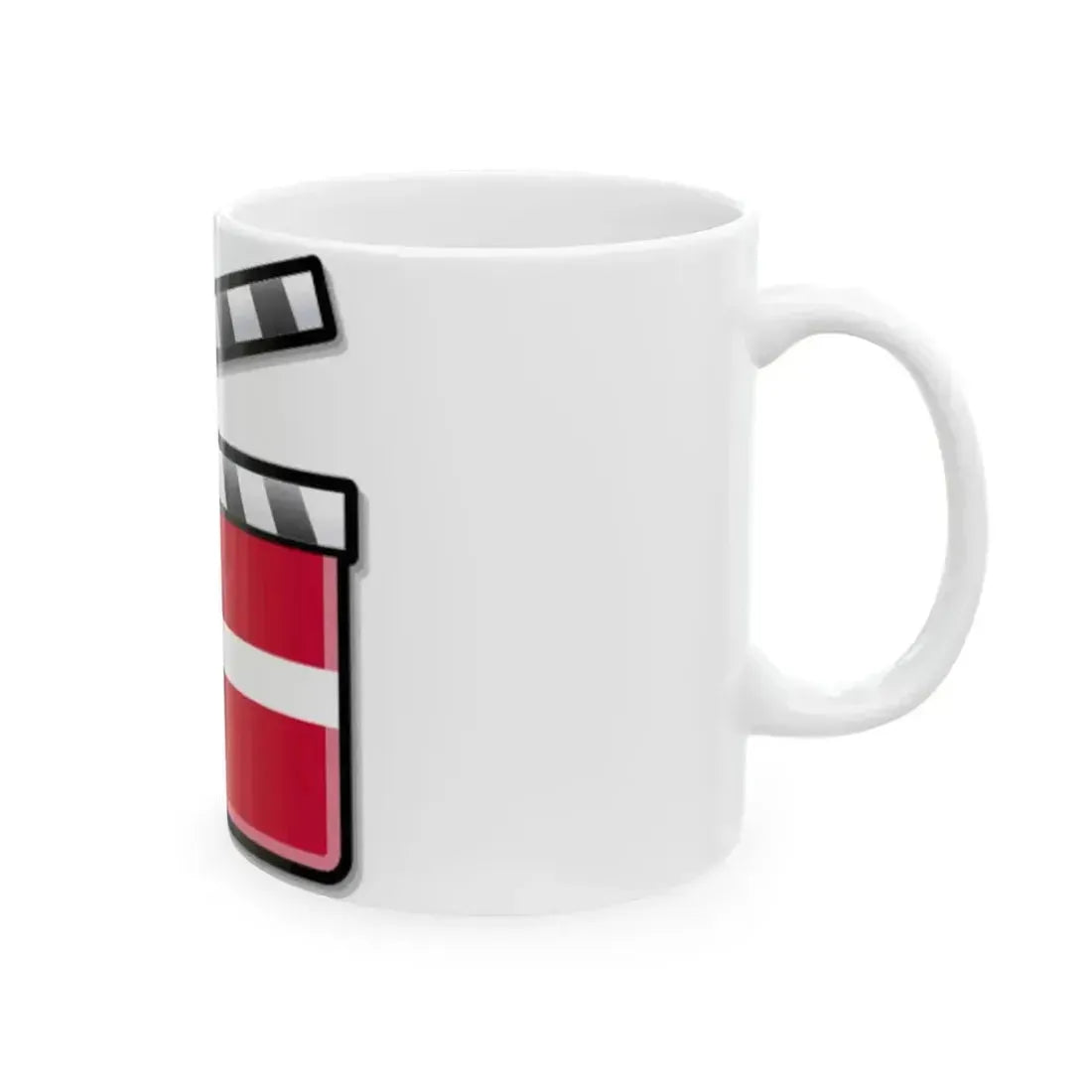 Denmark film clapperboard (Denmark) White Coffee Mug - Go Mug Yourself