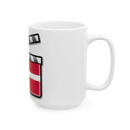 Denmark film clapperboard (Denmark) White Coffee Mug - Go Mug Yourself