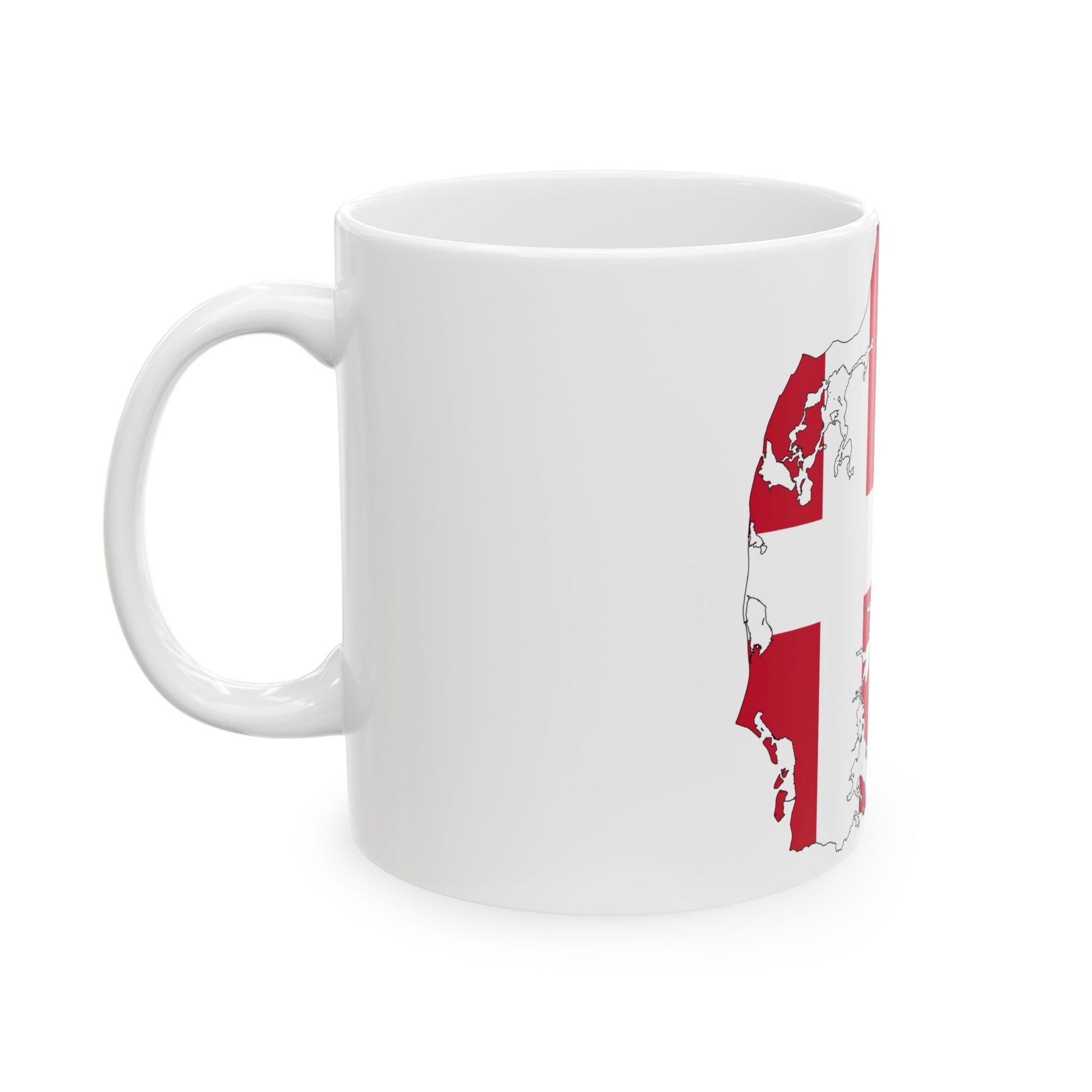 Denmark-Flagmap (Denmark) White Coffee Mug-Go Mug Yourself