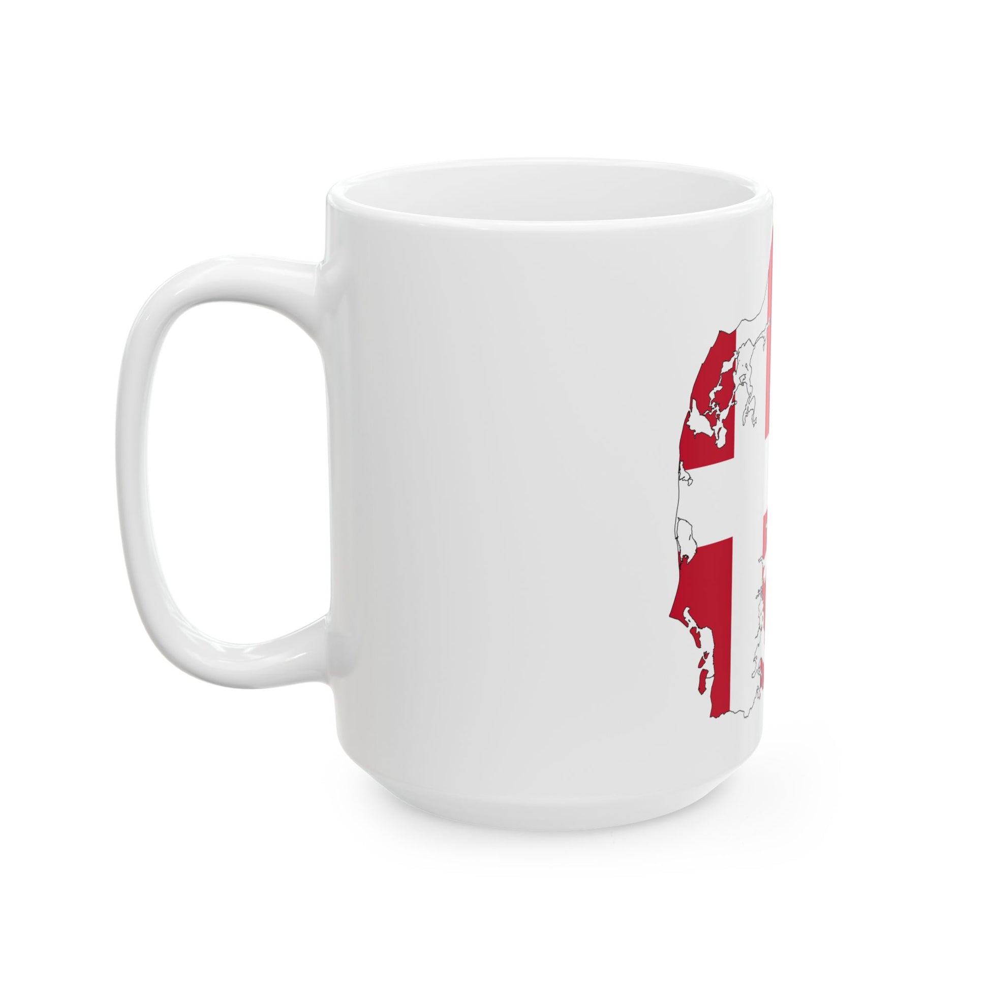 Denmark-Flagmap (Denmark) White Coffee Mug-Go Mug Yourself