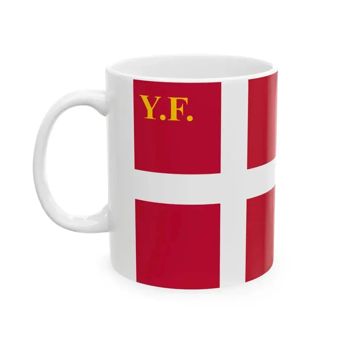Denmark Yacht Ensign (Denmark) White Coffee Mug - Go Mug Yourself