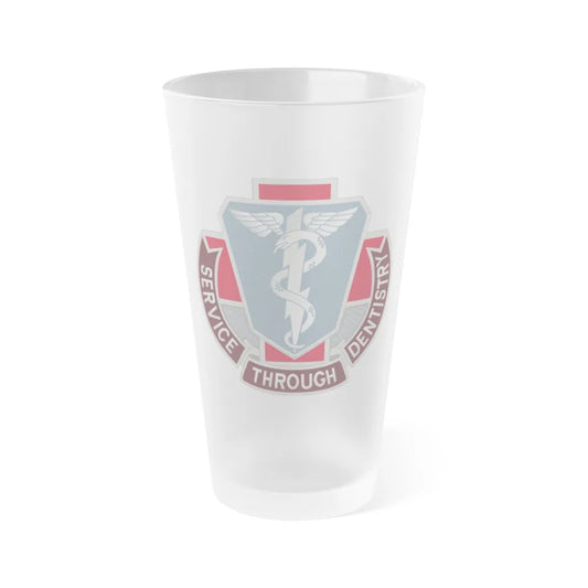 Dental Health Activity Fort Benning (U.S. Army) Frosted Pint Glass 16oz-Go Mug Yourself