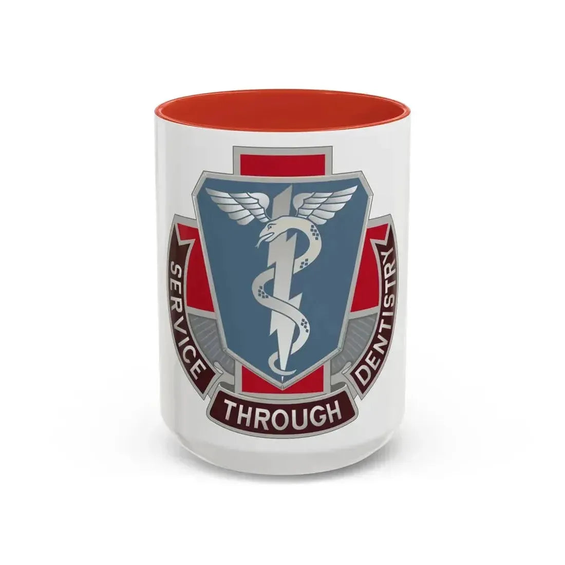 Dental Health Activity Fort Benning (U.S. Army) Accent Coffee Mug 15oz Red - Go Mug Yourself